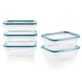 Snapware Total Solution Rectangular Plastic Meal Prep Food Storage Set (10-Piece, BPA Free, Meal Prep, Leak-Proof, Microwave, Freezer and Dishwasher Safe)