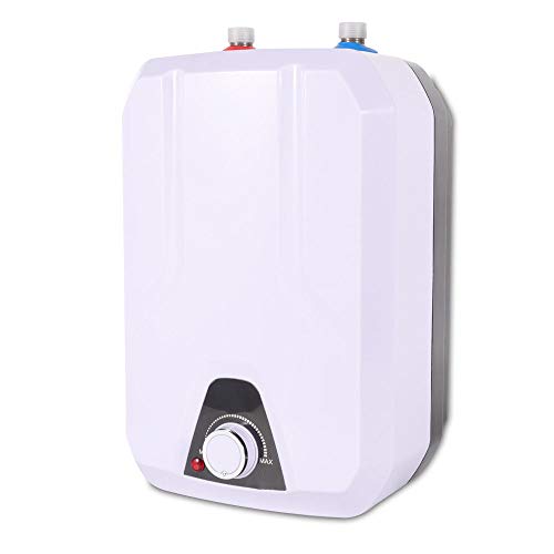 110V Electric Water Heater Kitchen Household Electrical 8L Huge-Tank Hot Water for Kitchen Washing Faucet 1500W, IPX4 Water-Proof Level