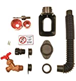 EarthMinded DIY Rain Barrel Diverter Kit - Water Barrel / Rain Barrel Adapter Kit, Includes Spigot and Downspout Diverter For 3 x 4 Inch Downspouts - F-RN097