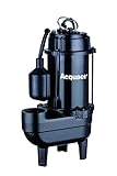 Acquaer 1/2 HP Durable Cast iron Sewage Pump with 10ft. power cord+Piggy back switch.