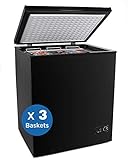 PROICER Chest Freezer Free-Standing Top Door Freezers 6.8℉ to -4℉ (Black, 5.0 cuft)