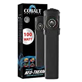 Cobalt Aquatics Flat Neo-Therm Heater with Adjustable Thermostat (Fully-Submersible, Shatterproof Design) from 25W to 300W