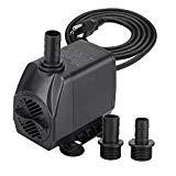 KEDSUM 880GPH Submersible Pump(3500L/H, 100W), Ultra Quiet Water Pump with 13ft High Lift, Fountain Pump with 5.9 ft Power Cord, 3 Nozzles for Fish Tank, Pond, Aquarium, Statuary, Hydroponics